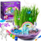 Bryte Light Up Unicorn Terrarium Kit for Kids - Grow Plant, Castle, Paint Set, Fairy Garden Lights, Arts & Crafts