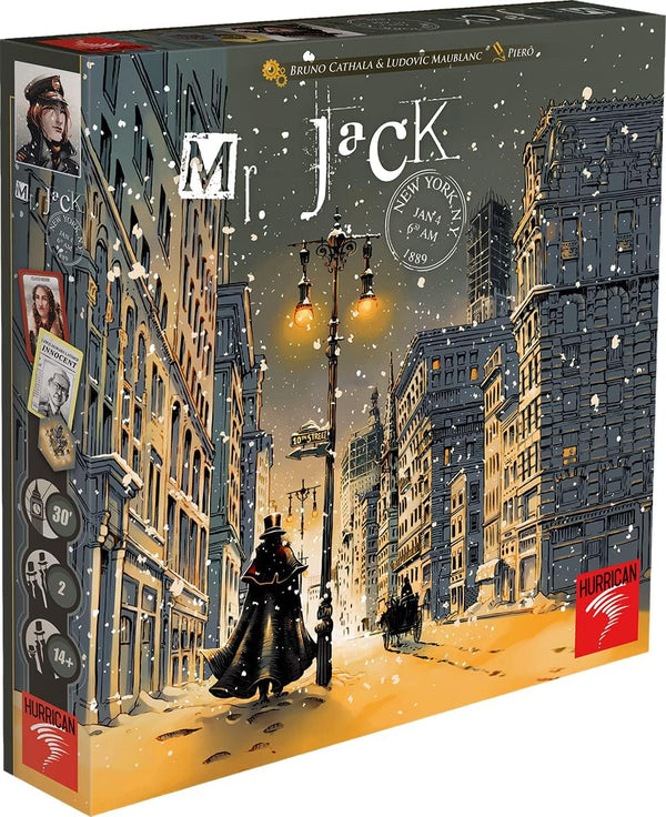 Hurrican Mr. Jack: New York | Expert Version of Classic Mr. Jack London | 2 Player Game for Ages 14+