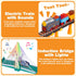 Set 5-8, 2 1 100+ 3 4 5 6 7 8+ Electric Train for Kids Ages in DIY Tracks Toy Dual-Layer Tracks with Light-Up Bridge