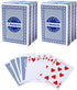 GSE 6-Deck Canasta Cards with Point Values, Includes Canasta and Hand & Foot Game Rules, Blue