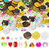 Hanaive 319 Pcs Pirate Treasure Gold Fake Coins St. Patrick's Day Plastic