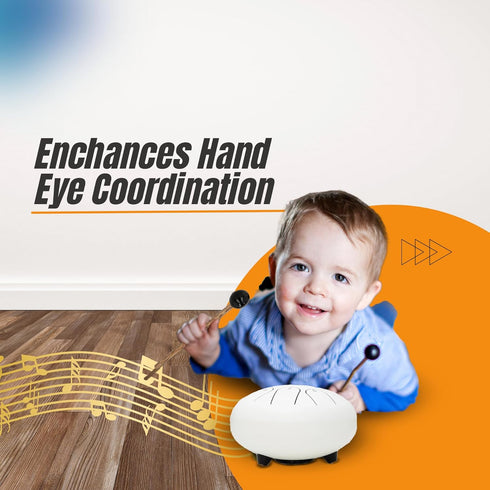 Set 4+, Kids Tongue Drum - Rain Drum for Kids - Steel Tongue Drums for Rhythm, Learning, and Fun - Metal Drums