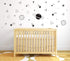 Planet Wall Decal for Boys Room Decor, Outer Space Vinyl Wall Decals, Star Stickers for Kids Bedroom, Nursery (Black)
