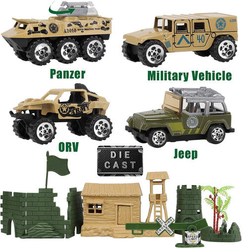 TOY Life 95 PCS Army Men Toys, Plastic Action Figures Military Playset, Gift for Boys
