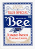 Bee Jumbo Index Playing Cards, Colors May Vary