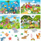 Spakon 32 Sheets Scene Stickers for Kids - DIY Animal Mix and Match Stickers for Birthday Party Favor.