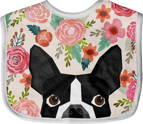 Premium Baby Bibs for Babies featuring Boston Terrier Dog