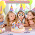 Set Birthday Party Cake Toys, Wooden Play Food for Kids Toddlers, Play Kitchen Toys for Boys Girls, Educational Toys