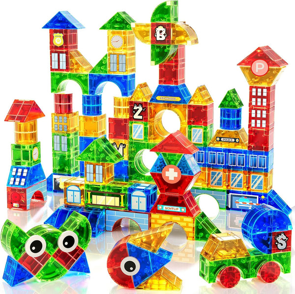 Magnet Toy for Toddlers 3-5, 115 Pieces Magnet Building Toys for Kids