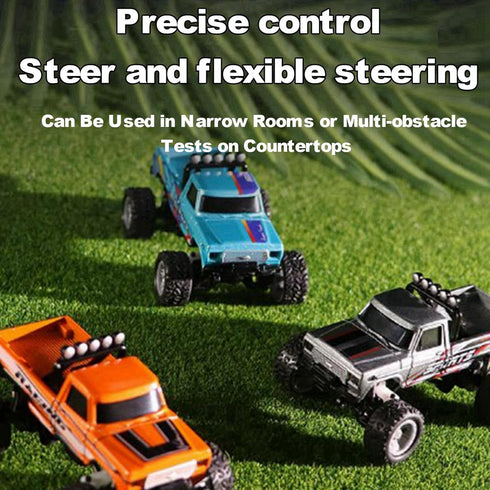 EXVQMU 1/64 2.4Ghz Mini RC Car, Scale Mini Remote Control Monster Truck with Trailer, & APP Remote Control