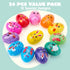 24 JOYIN Pcs Easter Prefilled Eggs with Foam Squishy Toy, Cute Foam Stress Reliever Squishy Toy Fillers for Easter Egg