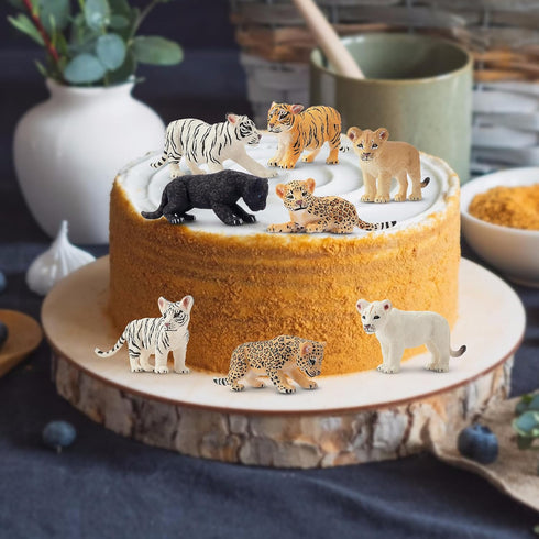 Toymany 12 Safari Animal Figurines Set, High Emulational Plastic Zoo Animals, Cake Toppers for Kids Toddlers