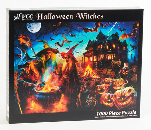 Halloween Witches Jigsaw Puzzle, 1000 Piece by Vermont Christmas Company, Randomly Shaped Pieces, 26 5/8" x 19 1/4"