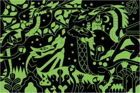 Mudpuppy Dragons – 100 Piece Glow in The Dark Puzzle for Children Ages 5 and Up