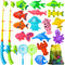 TOY Life Magnetic Fishing Game for Kids 3-5, Toddler Fishing Poles for Pool Water Fish Bath Toys