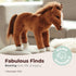Bearington Blaze Plush Stuffed Animal, Brown Horse, 13.5 Inches