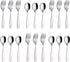 ANNOVA Kids Silverware, 18 Pieces Children's Safe Flatware Set, 9 x Children Safe Forks, 9 x Dinner Spoons, Toddler