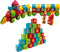 Picasso Toys PTB103 Alphabet & Numerical Train, 103pc Hedgehog Block Shape Building Tiles Set for Learning