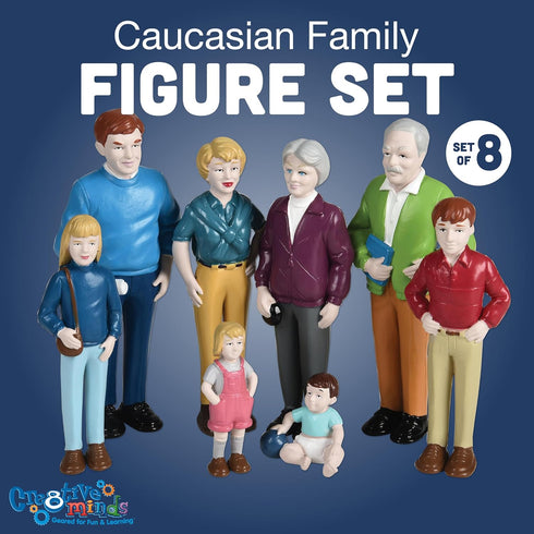 Cre8tive Minds Set 3+, Set 8 Creative Minds Marvel Education Caucasian Family Toy Figure for Kids Ages of Inclusive
