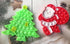 Roaqua 2 Pcs Sensory Santa Claus Christmas Tree Bubble Pop Fidget ,Push Stress Relief Educational Tool for Kids Adult