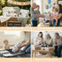 6-36 Toddler Booster Seat for Kitchen Chair & Travel - Portable Foldable with Removable Tray, Baby Camping Chair Months