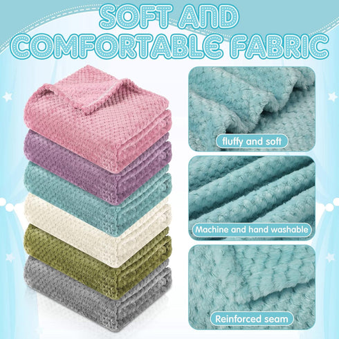 6 Cozy Kids,6 (30 40 Inch) Pcs Baby Blanket Flannel Fuzzy Throw Blankets Soft Warm Fleece Sherpa Blanket for Newborn