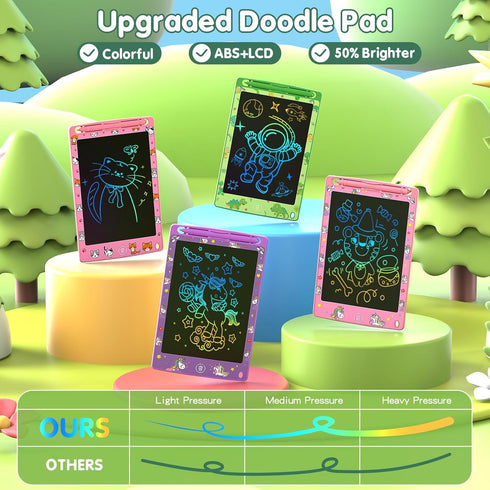 MOOWALIS 4 Pack 8.5 Inch 3 4 5 6 7 8 LCD Writing Tablet for Kids, Colorful Doodle Board Drawing Pad, Party Favor