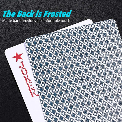 LotFancy Playing Cards - 100% Plastic, Waterproof, 2 Decks with Cases, Poker Size Standard Index for Card Games