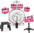 11-Piece Set Best Choice Products Kids Beginner Drum Kit, Musical Instrument Toy Drum for Music Practice w/ Bass, Toms