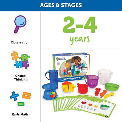 Learning Resources Mix And Measure Activity Set, 22 Pieces, Science Toys for Kids