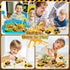 2.2lbs 6Pcs 3-8 Hymaz Construction Sensory Bin for Toddlers, Kids Play Sand Kit Toys Sandbox with Magic Sand, Alloy
