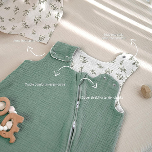 9-15 6-12 lulumoon Sleep Sack Muslin for Baby: Cotton Wearable Blanket for Months - Soft Lightweight Ideal for Nursery