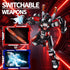 LQPFBSM Set 585 2 Black Wanderer Mech Building Pieces Dark Robot Action Figure with Weapon Modes Ronin Destroyer Model