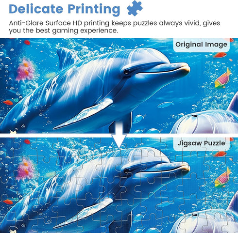 300 300 20.5*15 Piece Puzzles for Adults,Underwater World Jigsaw Puzzle for Adults Kids Seniors,Recycled Cardboard