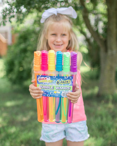 Sunny Days Entertainment Maxx Bubbles 4oz Bubble Wands, 6 Pack for Summer Fun and Outdoor Party Favors