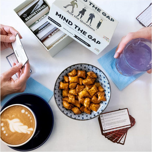 Mind The Gap Just The Questions Expansion Pack - 1000 New Questions for All Generations + 50 New Challenge Cards