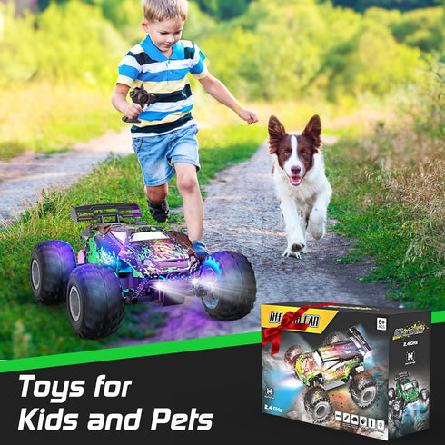 1:18 2WD 20Km/h Remote Control Robot Toys, Scale All Terrain Robot, with Colorful LedLight and Two Rechargeable