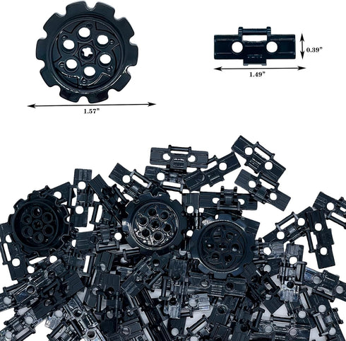 108Pcs Technical Parts Tank Track Wheels - Treads Chain Links Motorcycle Car Accessories Building Blocks for 6-12 Years