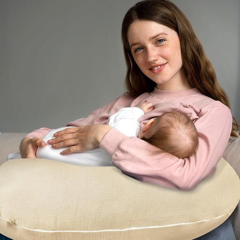 2 Pack, Hooyax Muslin Nursing Pillow Covers Soft and Breathable Nursing Covers for Breastfeeding Pillows, Adorable