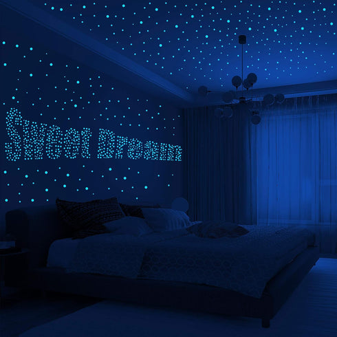 808 PCS Glow in The Dark Stars for Ceiling, 3D Adhesive Dots Decor Stickers for Kids Bedroom or Birthday Gift