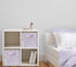 Set 2 Sweet Jojo Designs Purple Floral Rose Foldable Fabric Storage Cube Bins Boxes Organizer Toys Kids Baby Childrens