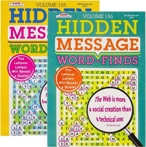 Hidden Message Word-Finds Set of 2 by Kappa, Volumes may vary (See Seller Comments)