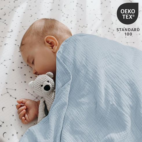 3 Pack 38 40 inches Muslin Swaddle Blankets for Newborn, Breathable Soft Receiving Blanket, Large x Swaddle Wrap