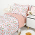 Set 4 Set TANOFAR Floral Toddler Bedding for Girls, Pieces Soft Microfiber Crib Bed Including Reversible Comforter