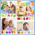 130Pcs Mochi Squishy Toys, Kawaii Squishies Fidget Stress Relief Toy for Kids Party Favors, Classroom Prizes, Goodie
