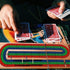 FUNPENY Traditional Wooden Cribbage Board Game Set, 3-Track with Metal Pegs and Deck of Cards