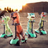 DINOBROS Dinosaur Scooter Toys - Pull Back Cars Mini Finger Kick Scooters, Dino Gift Sets for Kids 4-Pack