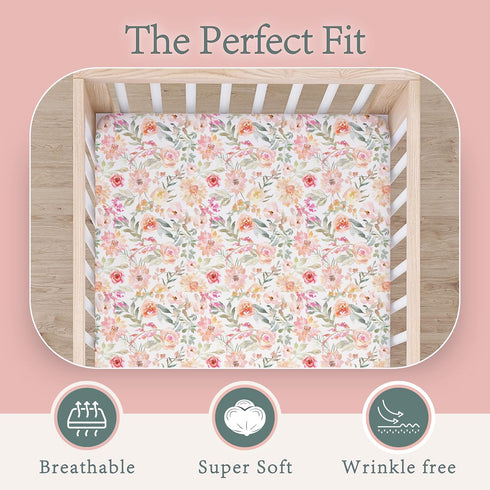 Premium Girls Crib Sheets | Ultra-Soft Bedding for Crib Mattress Toddler Beds | Comfort and Elegance by Max&So