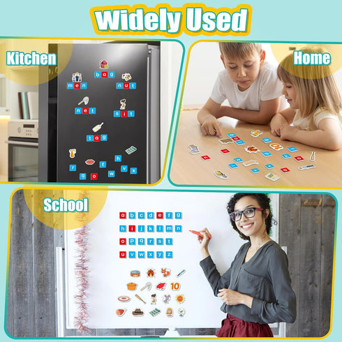 CVC Word Games, Magnetic Letters for Kids, Fridge Magnets for Toddler Alphabet Learning, Educational Toys for 3 Year Old