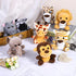 16 Set 3.75 Inch Elcoho Piece Safari Mini Stuffed Jungle Animal - Small Stuffed Forest Animal Animal Keychain Plush